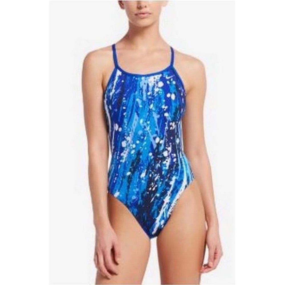 Blue Abstract One-Piece Swimsuit